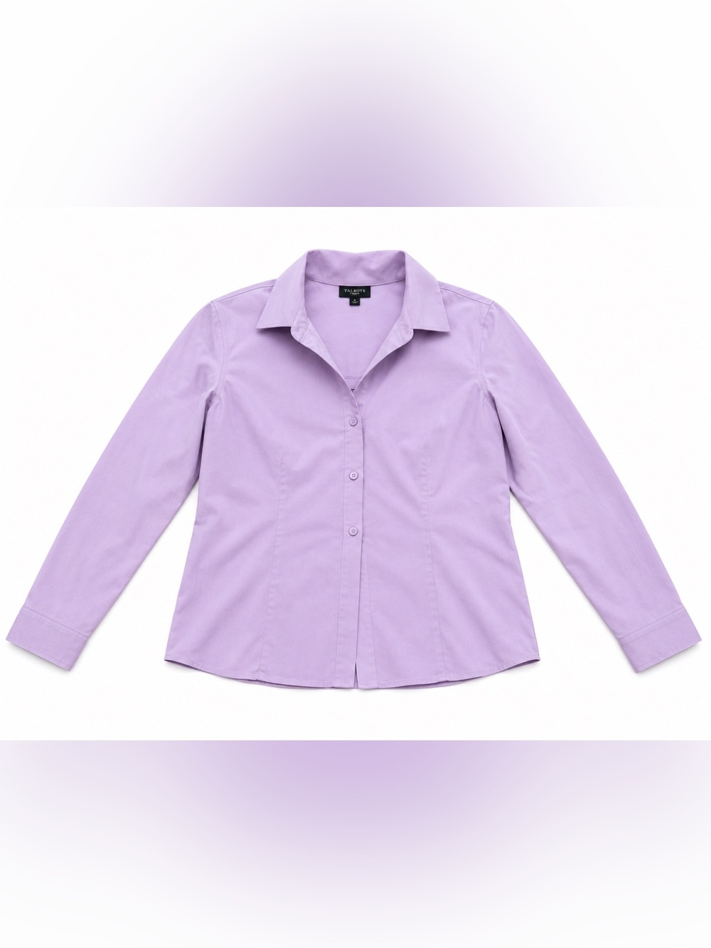 Talbots cotton purple button down